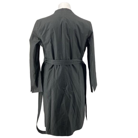 Banana Republic Women’s Black Cotton Belted Trench Coat Medium - Picture 6 of 15